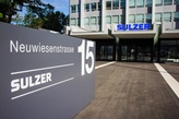 Sulzer Headquarters Building with address in front and the logo on the building