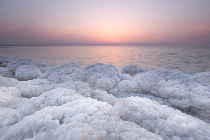 Rocks covered with salt
