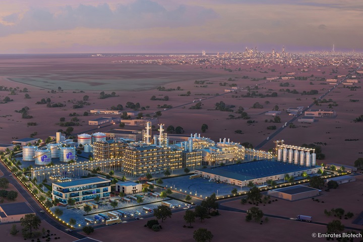 Emirates Biotech PLA facility rendering
