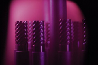 Plasma nitriding on purple background