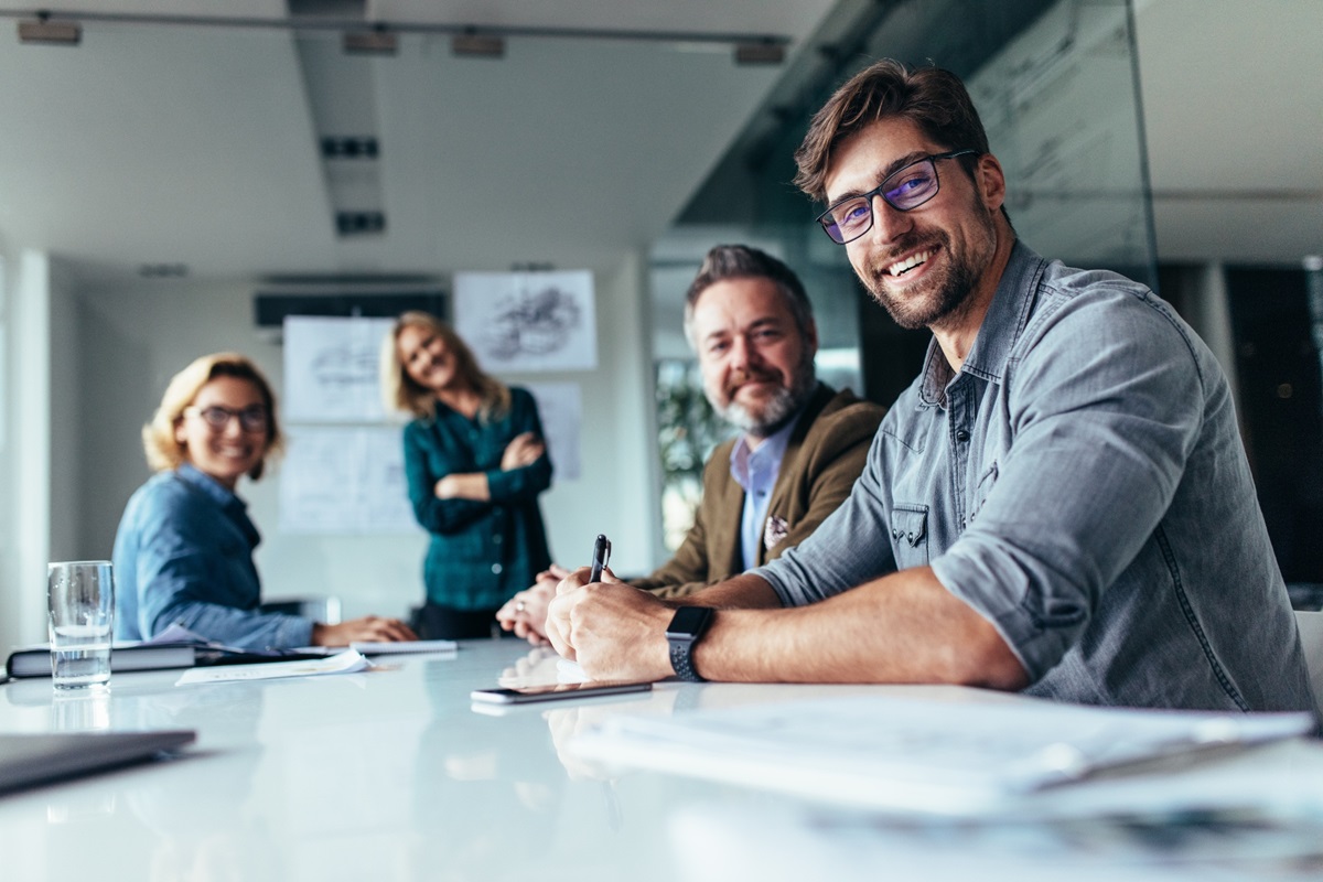 group of people working together