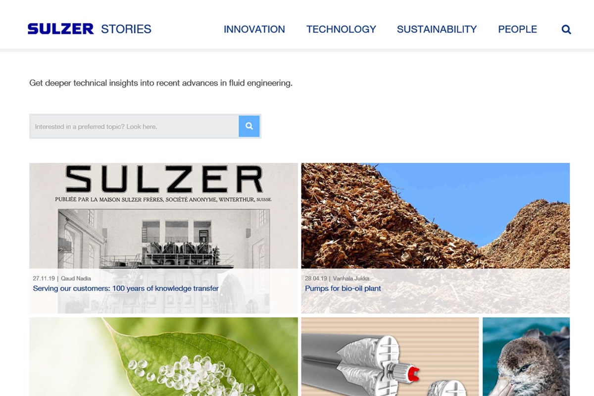 Serving Our Customers 100 Years Of Knowledge Transfer Sulzer