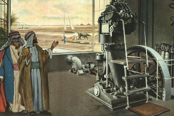 Drawing of centrifugal pumps for irrigation projects in Egypt in 1892.