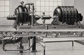 High-pressure centrifugal pump for the drinking water supply of the city Geneva.