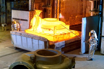 Manufacture of a pump castings