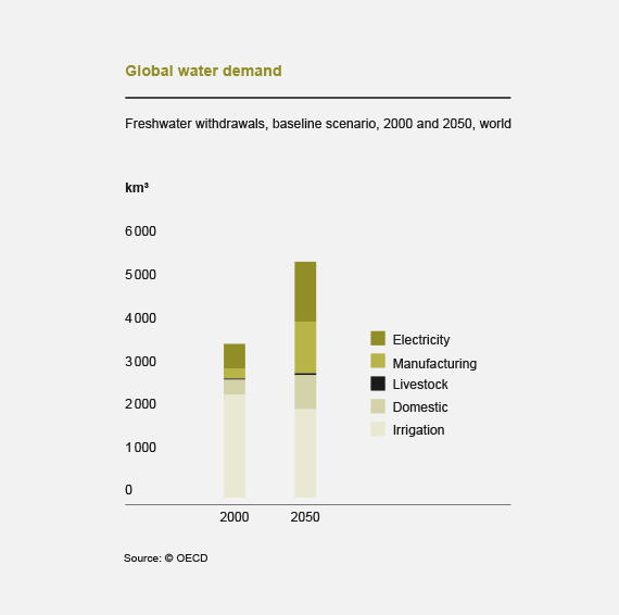 Global water demand