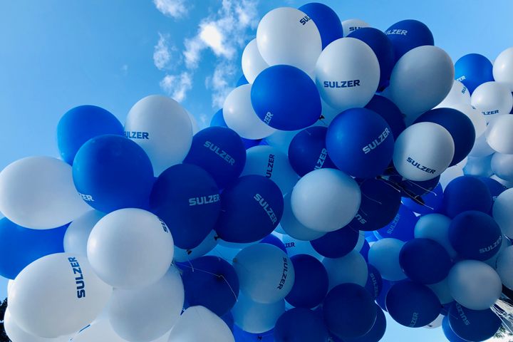 Blue Sulzer balloons