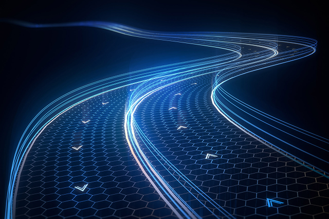 Blue lines showing speed