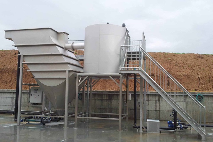 Industrial water treatment equipment for reduction of organics and suspended solids
