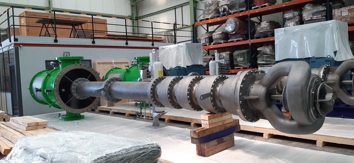 Vertical pump for geothermal applications