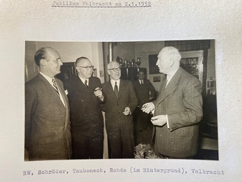 Management Team 1951 Weise, Schröder, Taubeneck, Rohde (background), Volbracht
