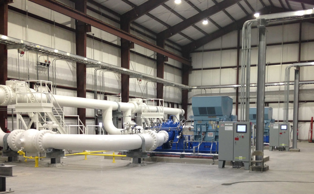 Crude oil pumping station