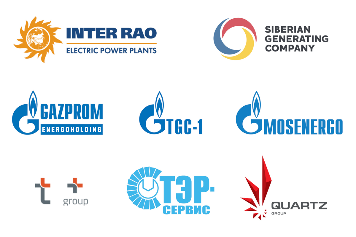 Logos of Sulzer's Turbo Services customers in Russia
