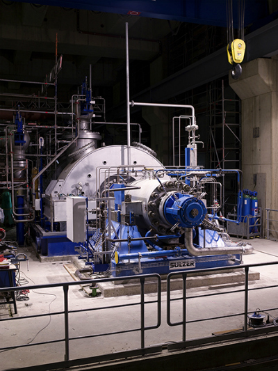 Latest design of boiler feed pump installed in the power station in Neurath, Germany