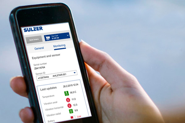 Sulzer Sense on mobile screen