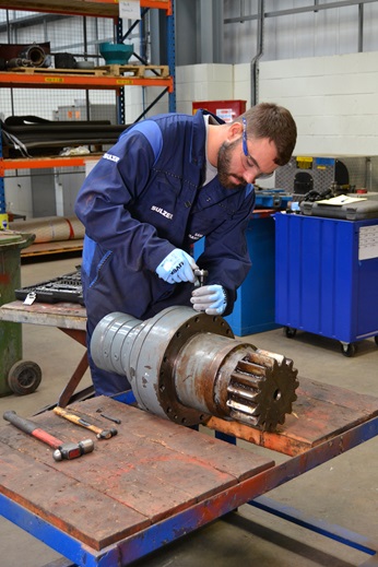 The yaw motors are to be fully refurbished before being reinstalled