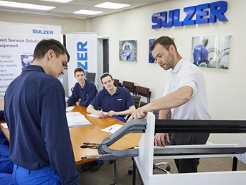 Training of new staff and apprentices by Sulzer experienced engineers 