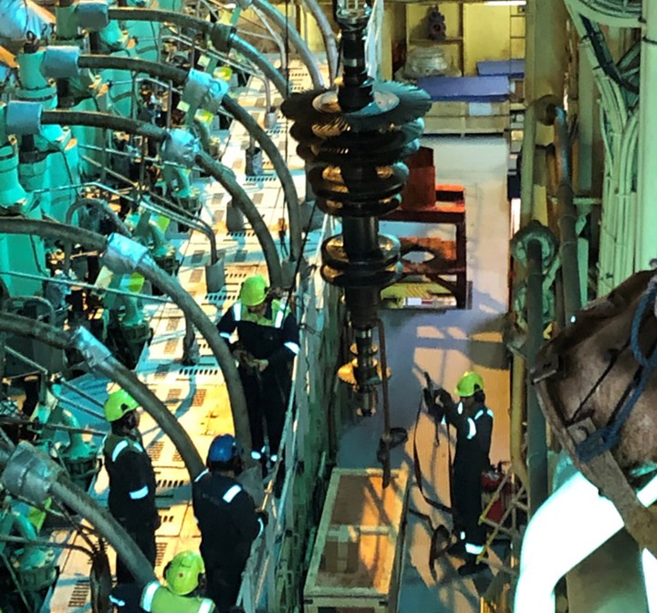 turbine in workshop