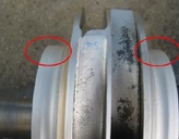 Abrasion damage 