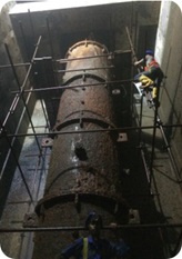 Old inefficient Changsa pumps showing signs of corrosion & loss of efficiency