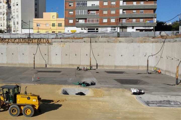 Construction site in Cadiz Spain