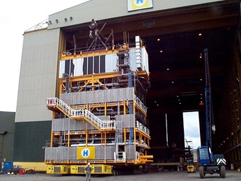 Dunbar module on fabrication yard