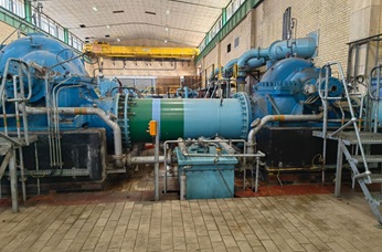 large sulzer pumps in a municipal water building