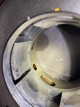 damage shown caused by improperly fitted impeller