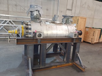 Pump arriving in workshop