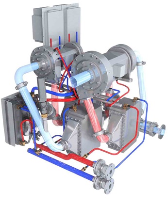 The HSR liquid cooling system enables efficient energy recovery