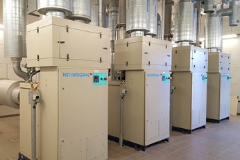 The original installation of four turbocompressors