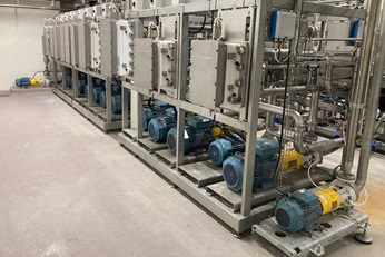 SNS pump units on starch washing