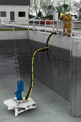 OKI aerator mixer by Sulzer fed by pressurized air