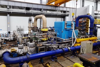 string testing of one of the nuclear feedwater pumps at Sulzer’s manufacturing plant in Suzhou 
