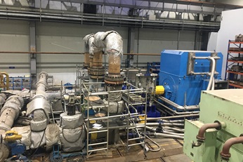 one of the nuclearfeedwater pumps underwent a thermal shock test as part of the project delivery