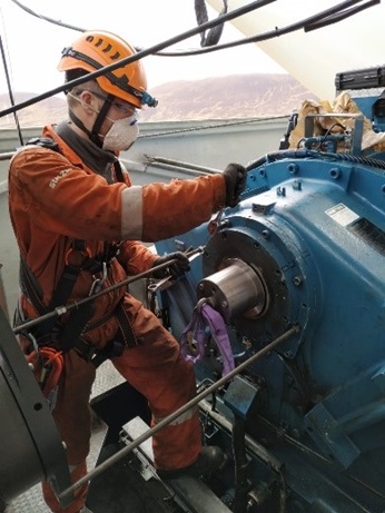 Sulzer engineer fixing wind turbine