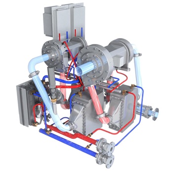 High-speed HSR turbocompressor  with magnetic bearings – additional saving potential through heat recovery