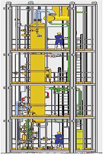 3-D layout of a wastewater stripper in a Sulzer Chemtech modular construction