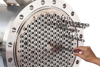 SMXL™ heat exchanger for heating of high-viscosity polymer melts, tailored for optimized devolatilization