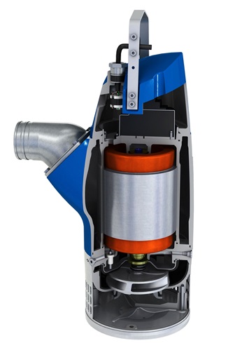 Submersible dewatering pump XJ 25 cut view