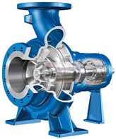 Cross-section of a BE end suction single stage centrifugal pump