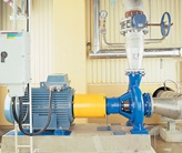 NB end suction single stage centrifugal pump installed at a chemical plant