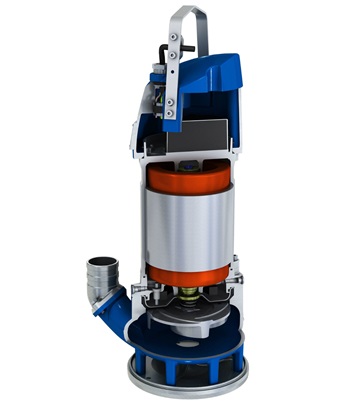 Submersible sludge pump XJS cut view