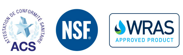 ACS, NSF and WRAS water certificates