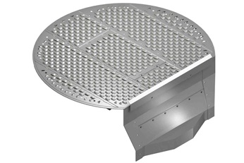 High Performance Tray UFMPlus™ with StepArc downcomer and push valve