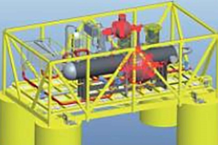 Graphic of an installation for subsea processing
