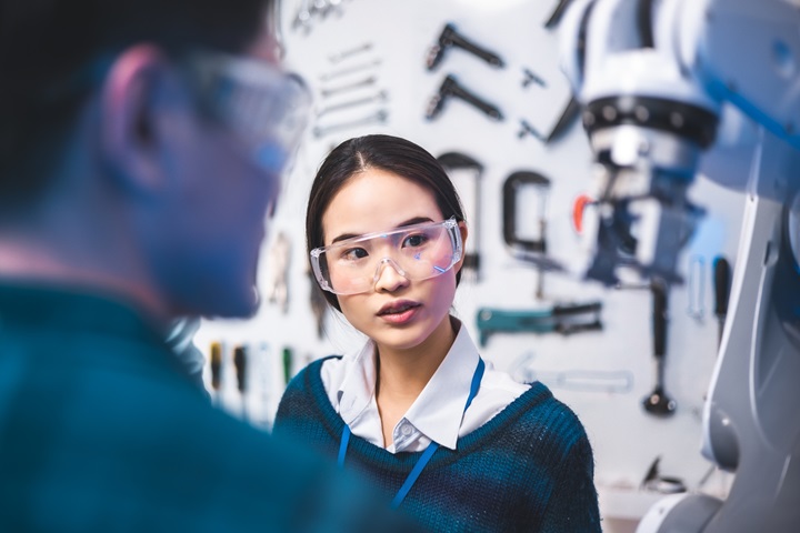 woman in lab