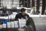 Sulzer employee at final quality check after rotor repair