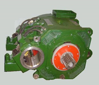 A traction motor following repair, ready for paint and dispatch
