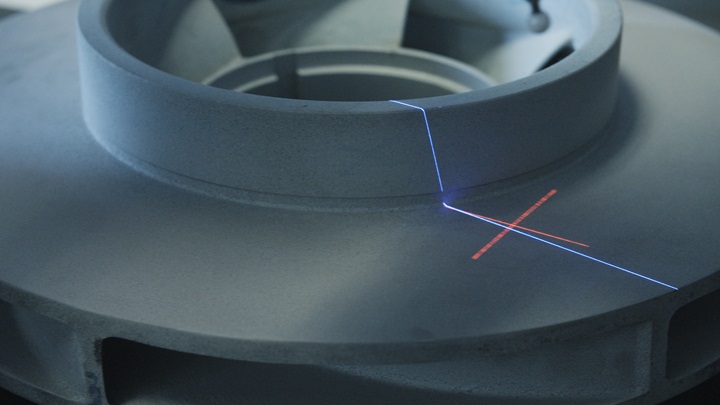 The necessary data for a 3D CAD drawing is collected using laser scanners